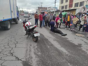 Motociclista herido en Huachi Grande