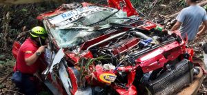 Luis Valverde se accidenta en el Rally Piñas 2021