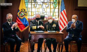 ACUERDOS. En septiembre de 2021 Ecuador firmó con EE.UU. un memorando de entendimiento regional de intercambio de información para combatir el narcotráfico.