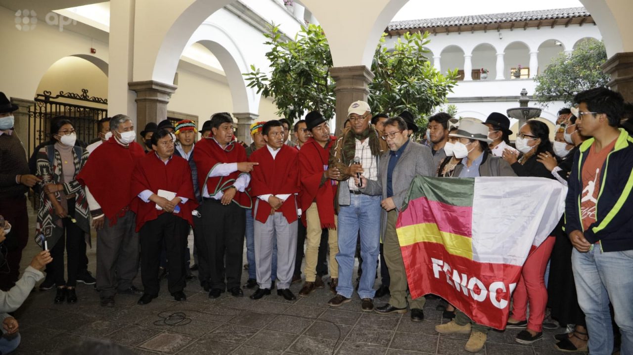 ACERCAMIENTO. Se prevé un próximo encuentro entre el Gobierno y la Conaie en un plazo de 15 días.