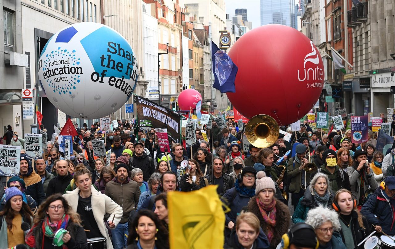 Protestas en Glasgow para exigir justicia climática