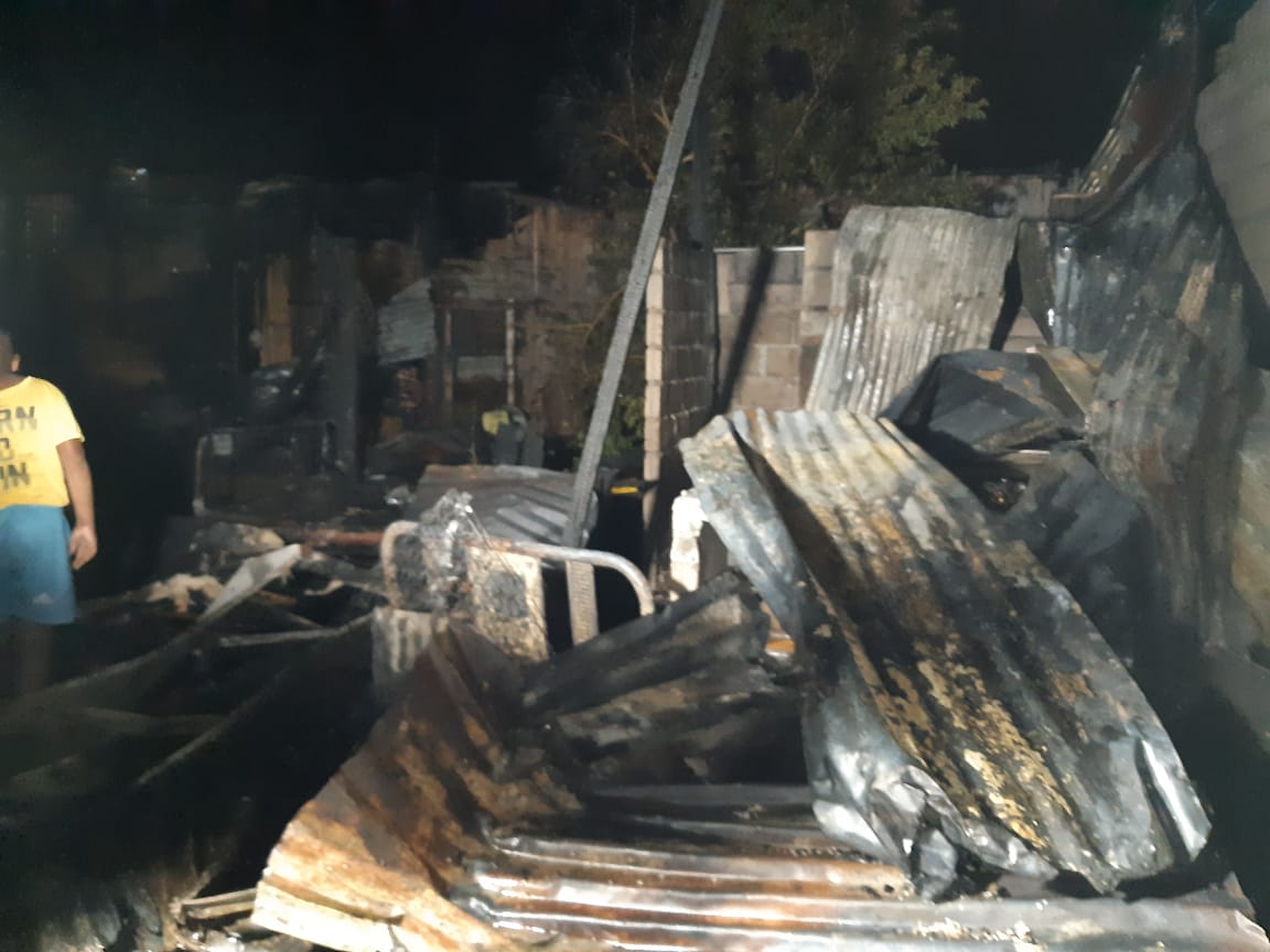 Dos familias afectadas por incendio