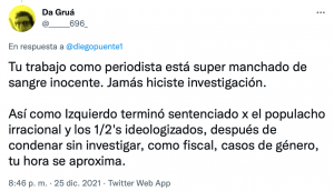 Periodista de La Hora recibe amenaza tras publicación por muerte de Naomi Arcentales