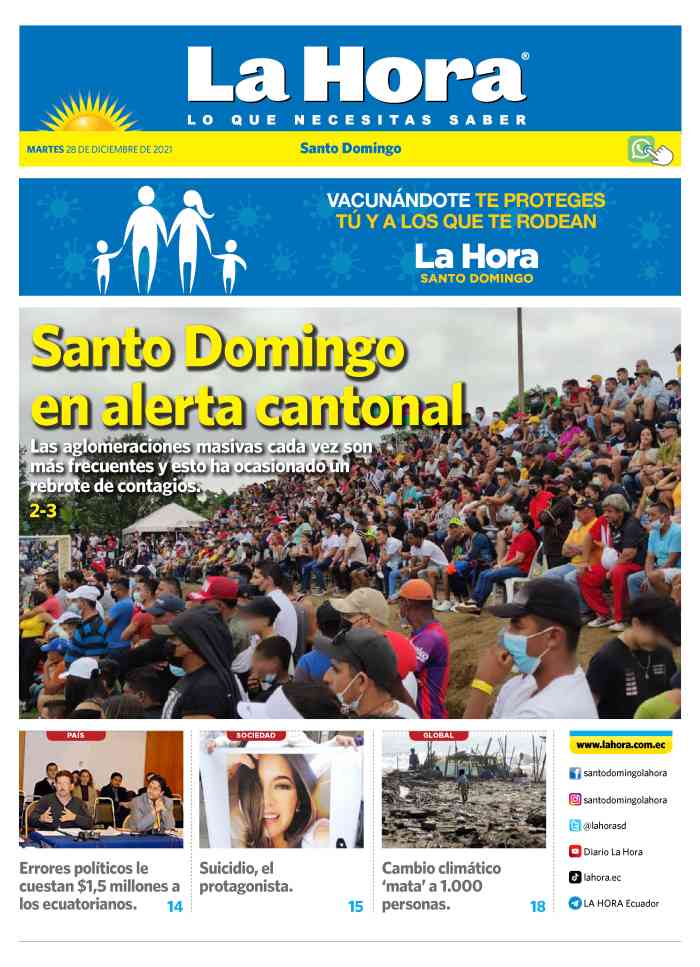 Santo Domingo: 28 de diciembre, 2021