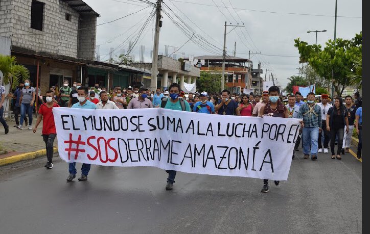 Foto referencial de una manifestación de Yasunidos en 2021.