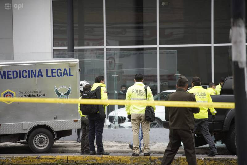 Asesinato de un abogado en el centro norte de Quito en el 2021. Foto Api