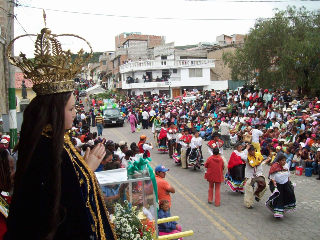 Patrona. La Virgen de la Caridad es la protagonista de una de las celebraciones más importantes de Carchi.
