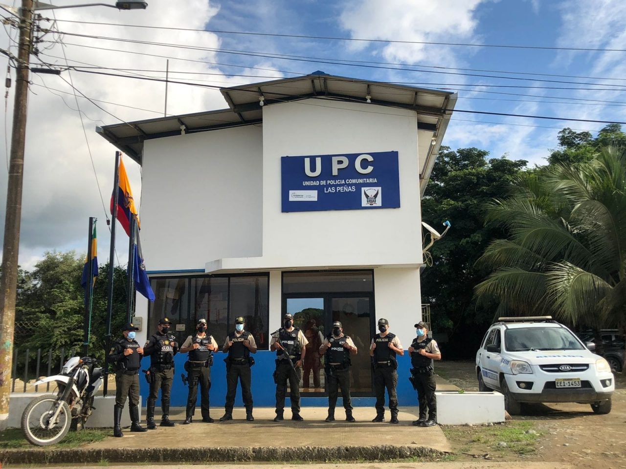 CAMBIO. La unidad de policía comunitaria (UPC) de Las Peñas mejorada entre los uniformados y la comunidad.
