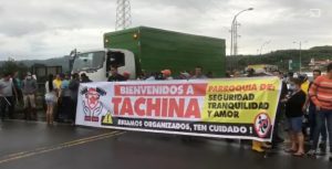 Tachina marchó ante  la ola de inseguridad