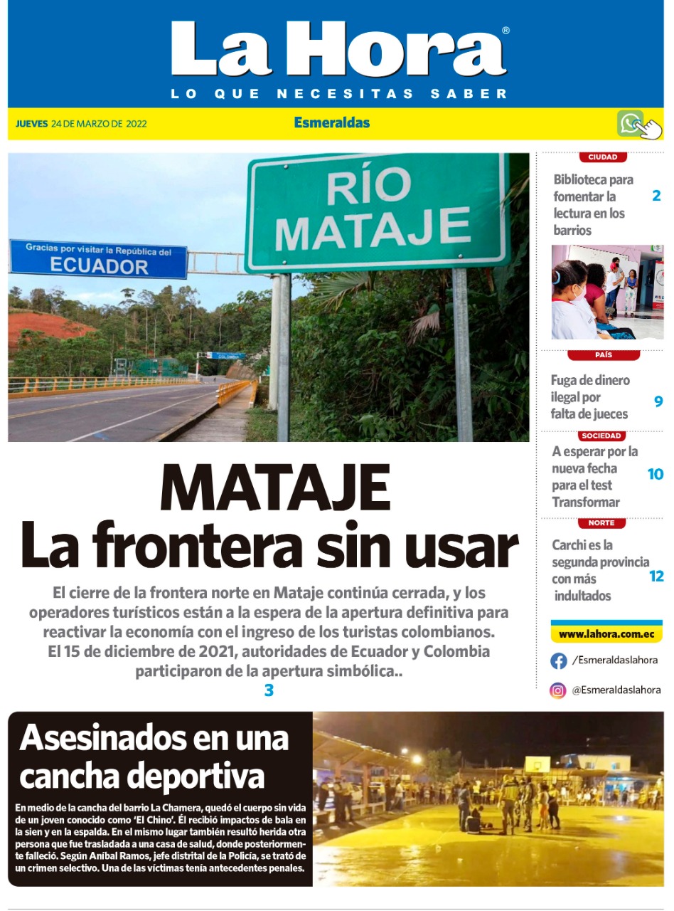 Esmeraldas: 24 de marzo, 2022