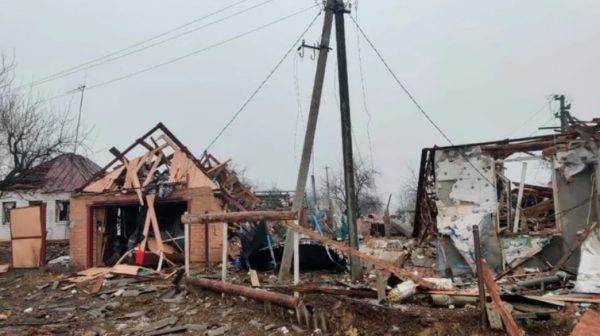 Imagen difundida por la fiscal de la zona que muestra la destrucción de Yakovlivka.