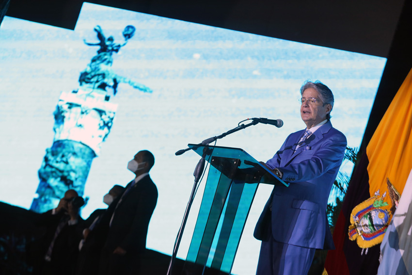 En Guayaquil durante octubre 2021, el presidente Guillermo Lasso ofreció develar a todos los evasores.