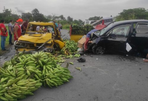 Cinco heridos en accidente de tránsito