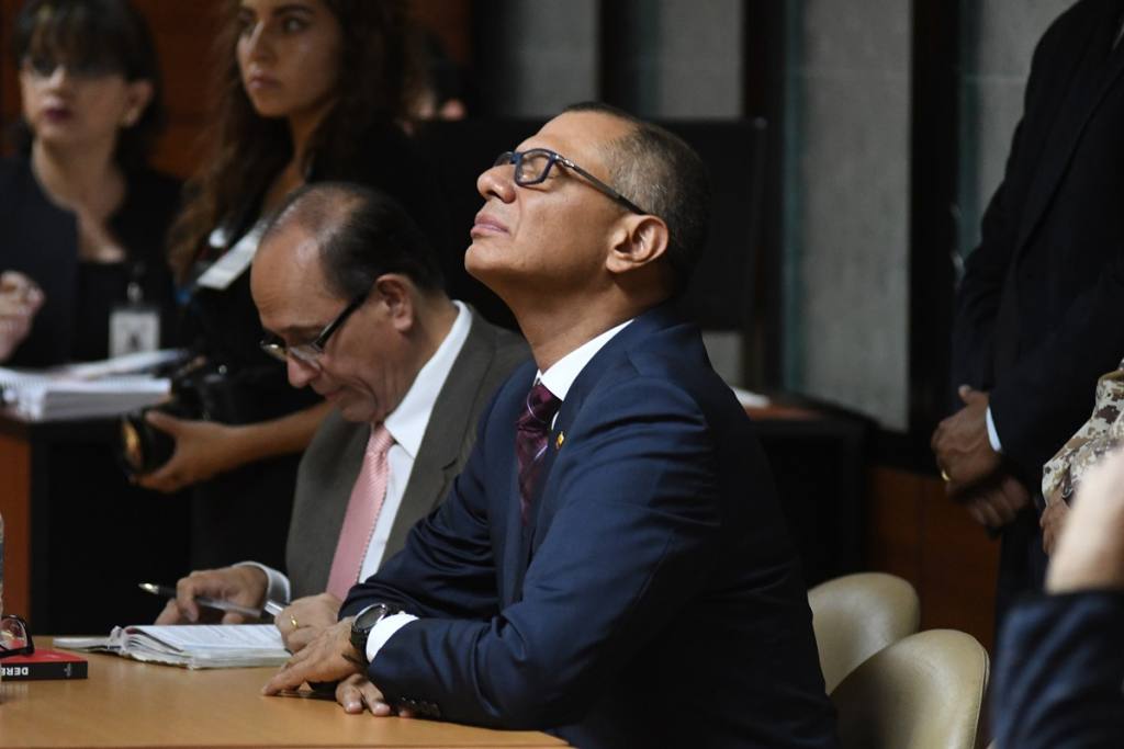 Jorge Glas en una audiencia en la CNJ (foto archivo, cortesía ecuadortimes.net)