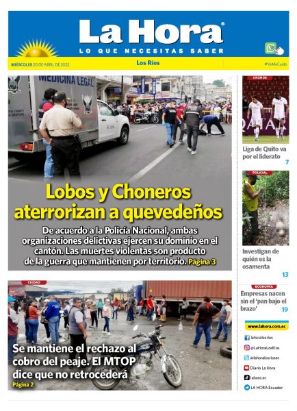LOS RIOS 20 DE ABRIL|Diario La Hora