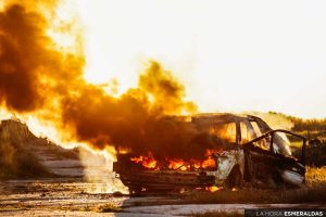 11 Días desaparecidos, Auto incinerado en San Lorenzo