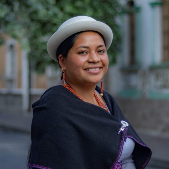 Carmen Chicaiza es líder del movimiento indígena.