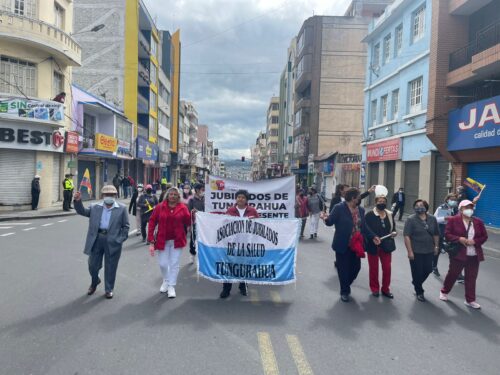Marcha de trabajadores por el Primero de Mayo
