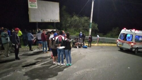 Un muerto y nueve heridos deja accidente de transito en la vía a Píllaro