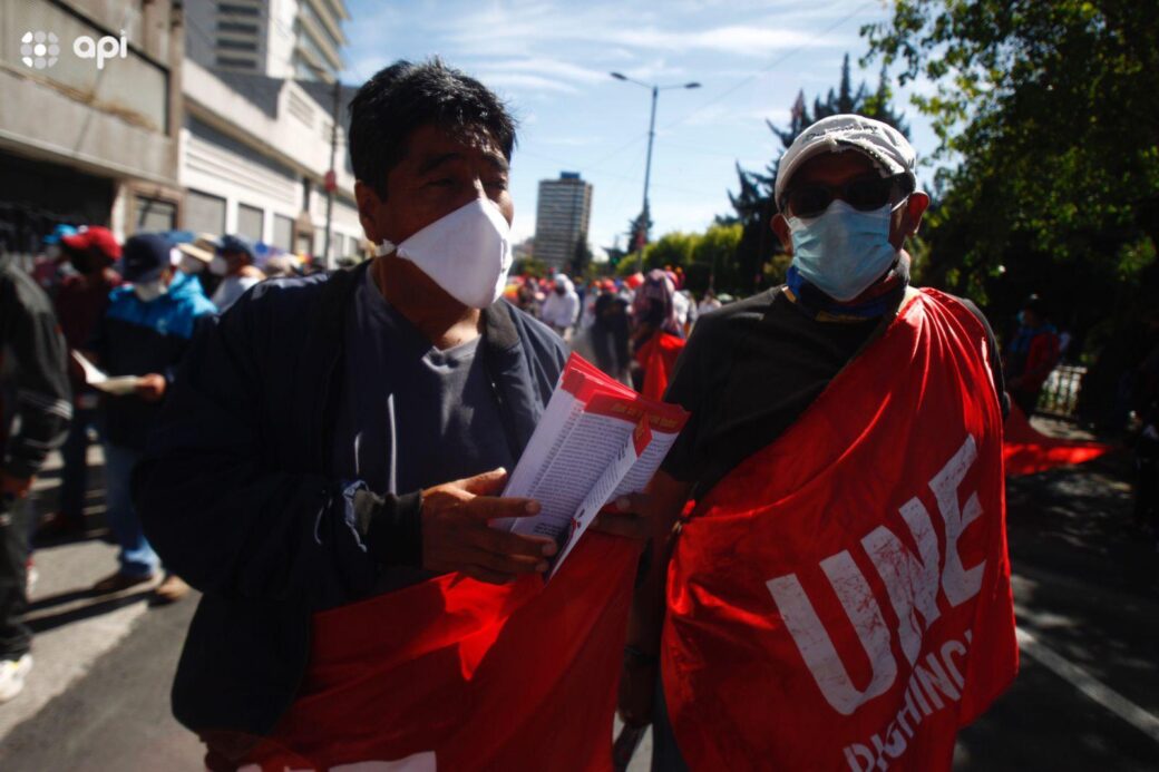 Las exigencias de la UNE también fueron parte de la reciente marcha del 1 de mayo.