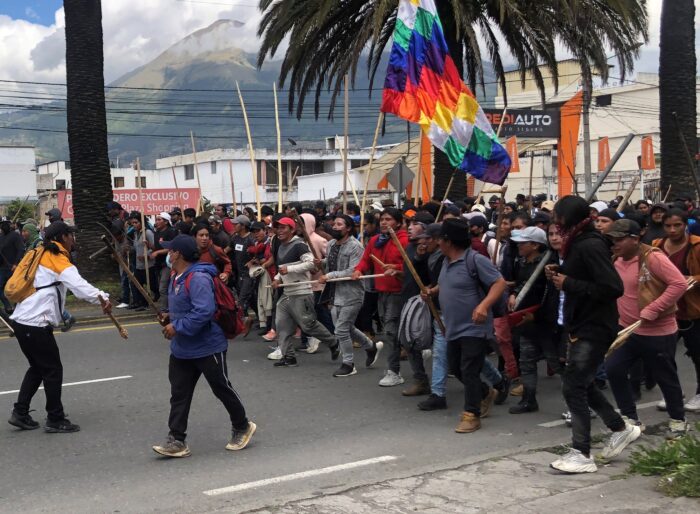 Protesta. Al cuarto día de movilizaciones nacionales, en Ibarra se vivió la marcha más multitudinaria.