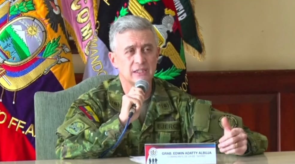 Fernando Adatty Albuja, comandante de la Fuerza de Tarea Conjunta "Quito",