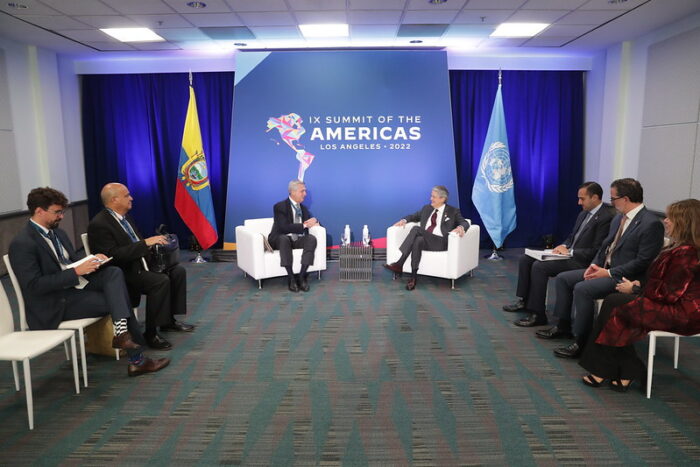 Presidente Guillermo Lasso pide apoyo a EE.UU. para lucha contra el crimen