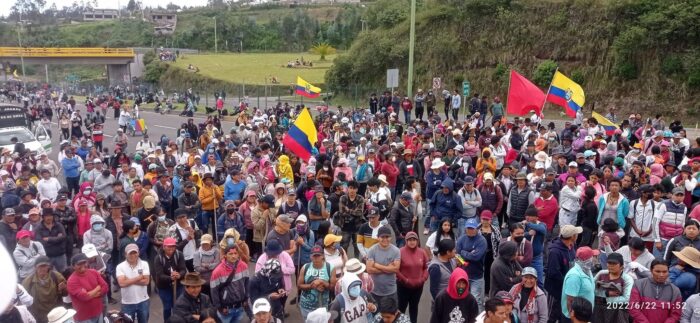 Paro. Aún hay decenas de manifestantes que se mantienen en protesta en Imbabura.