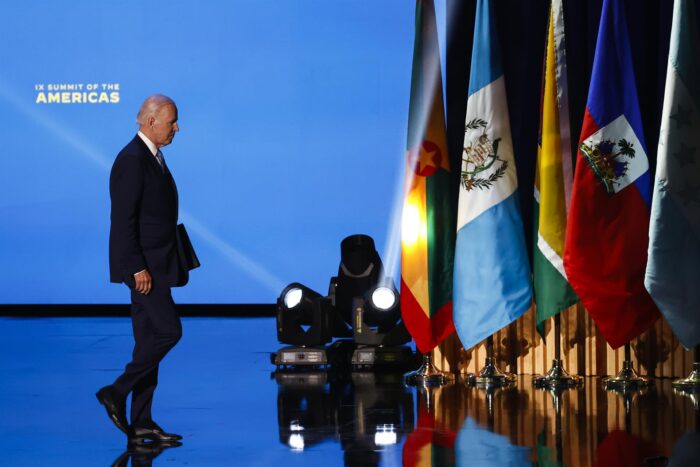 Joe Biden en la inauguración de la Cumbre de las Américas.