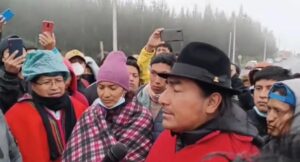  Representante. Leonidas Iza, presidente de la Conaie, no llegó a Quito.