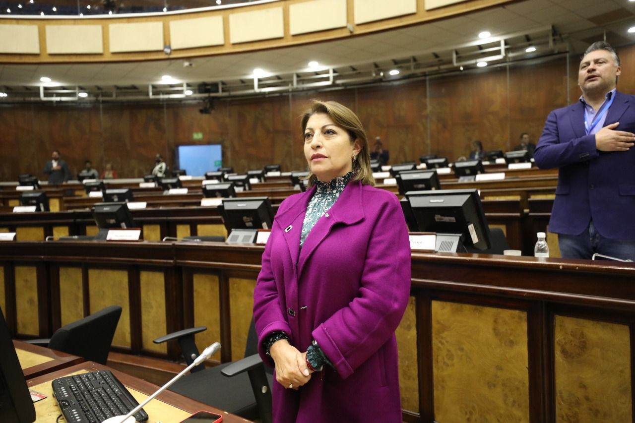 Wilma Andrade, asambleísta de la Izquierda Democrática.