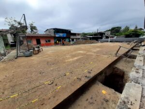 En Zapotal se construye un nuevo espacio deportivo