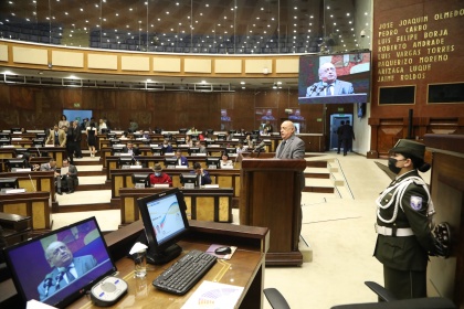 ASAMBLEA. La sesión de este martes fue suspendida luego de la intervención del representante de AER.