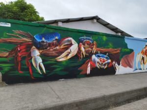 Tonchigüe se embellece con murales sobre  conservación de especies marinas