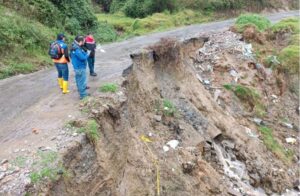 Deslizamientos de tierra constantes cerca de la Central Eólica Villonaco