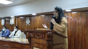 Saida Haig, actual viceprefecta de Tungurahua, buscará la Prefectura de la mano del PSC-Tiempo de Cambio