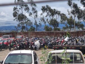 En Ambato un alto porcentaje de motos retenidas  es por estacionarse en lugares prohibidos