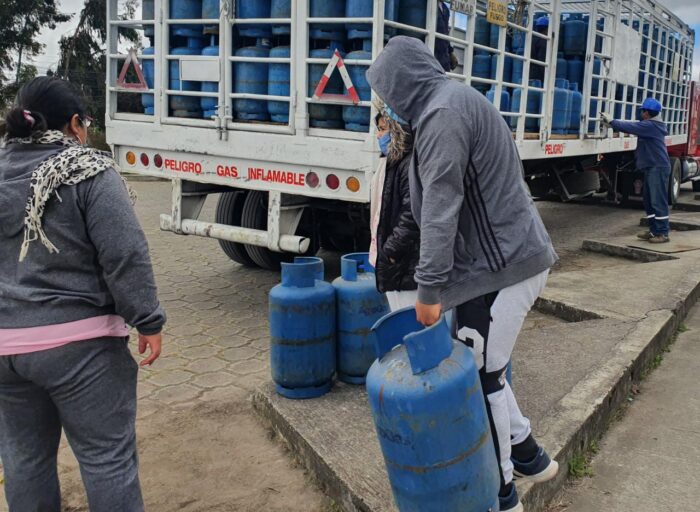 El paro dejó a Otavalo con déficit de 45.000 tanques de gas