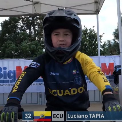 Luciano Tapia, el niño ecuatoriano campeón mundial de UCI BMX