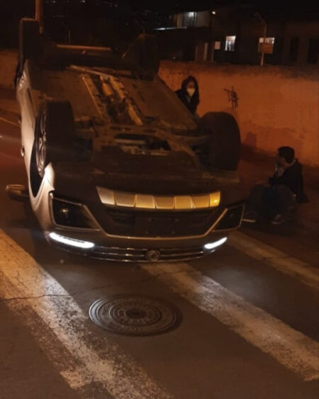 Volcamiento alarmó a moradores del sur de Ambato