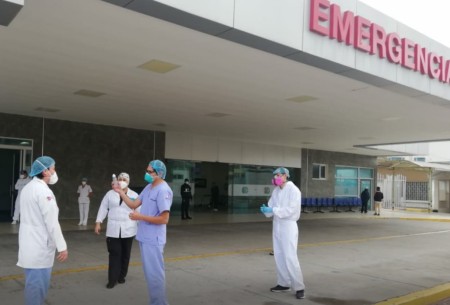 La víctima fue llevada a la sala de primera acogida del hospital.