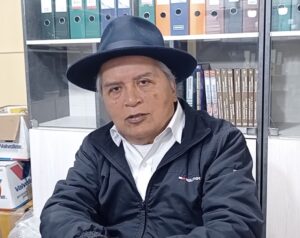 Denunciado. Tras la movilización de dirigentes y grupos de indígenas de Otavalo a Quito, la vocería de la FICI quedó a cargo de Manuel Díaz Cajas. 