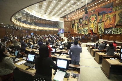 SESIÓN. Los asambleístas opositores sustancian juicio a vocales del Consejo de la Judicatura.