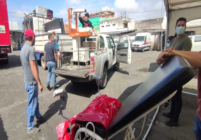 CAMBIO. El equipamiento fue trasladado al hospital Santo Domingo.