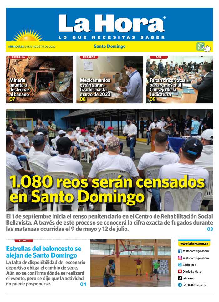 Santo Domingo: 24 de agosto, 2022