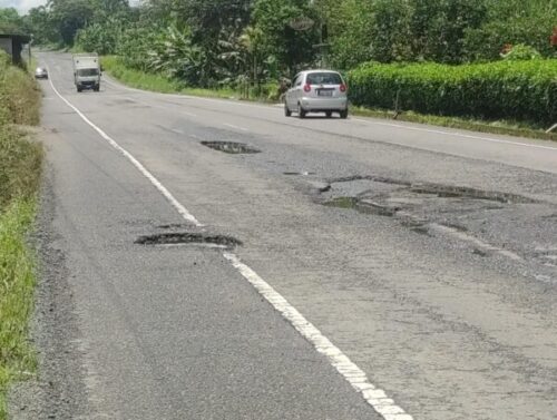 PROBLEMA. Los baches impiden el libre transitar en la vía Las Mercedes.