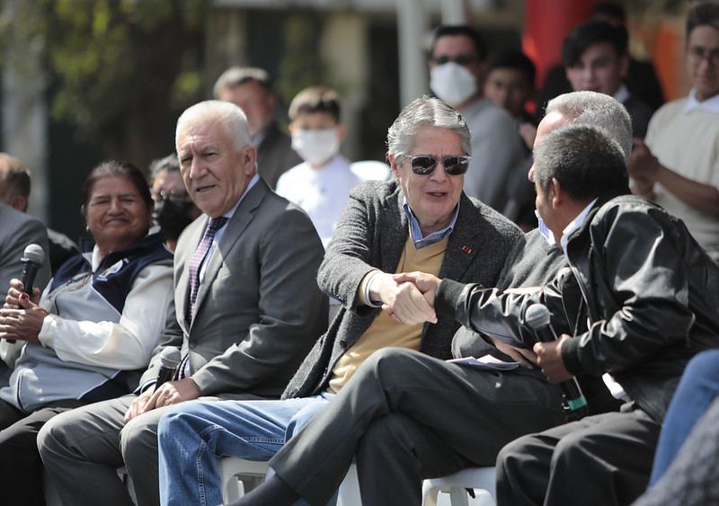MANDATARIO. El presidente de la República, Guillermo Lasso, durante el anuncio de las preguntas del referendo.