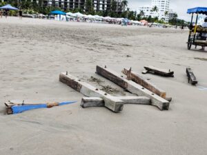 Nidos de tortugas peligran  por presencia de escombros en playa de Same