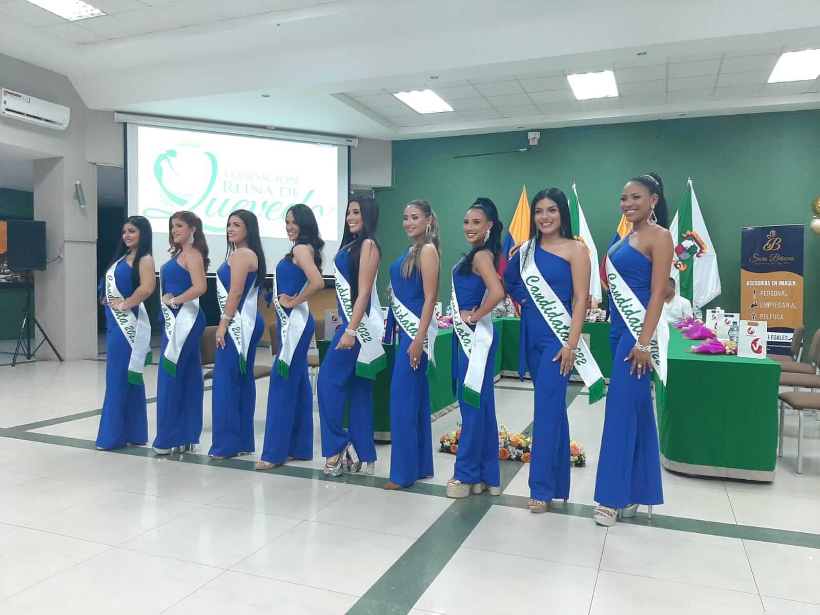 Presentación. Una de estas nueve candidatas será la reina de Quevedo