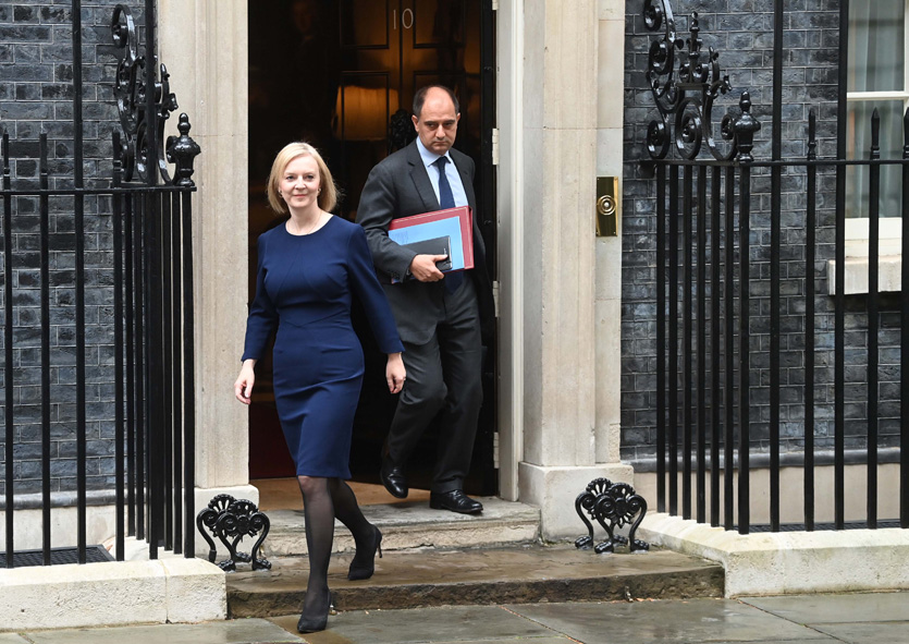 ACTO. La primera ministra británica, Liz Truss, anunció este jueves su dimisión como líder del Partido Conservador.